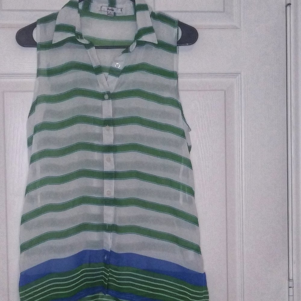 Papaya sleeveless blouse